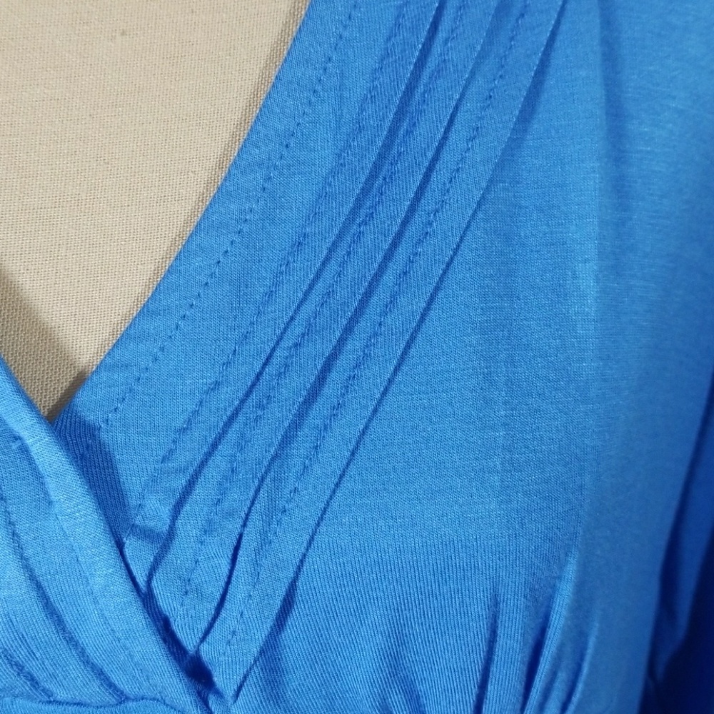 GEGRGE surplice blue top. Size XL - Picture 3 of 7